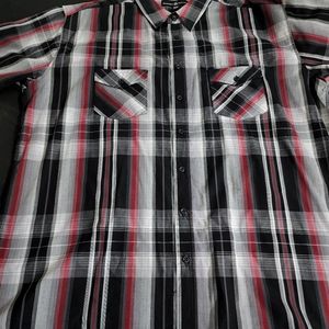 Flannel 2XLB Red Black White Grey